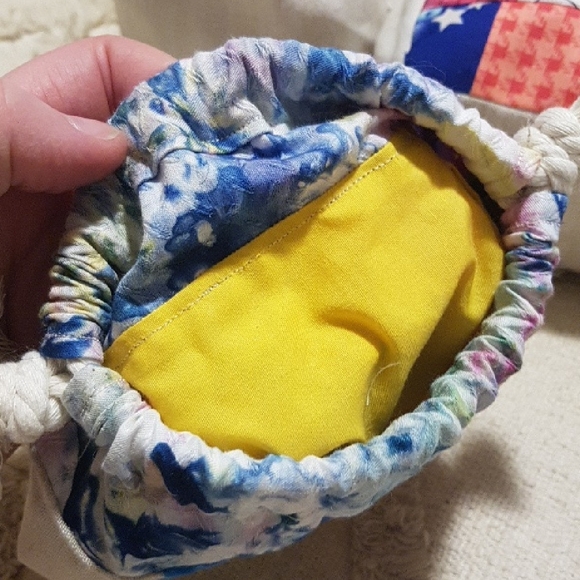 Colorful Patchwork Drawstring Bags - Picture 10 of 11